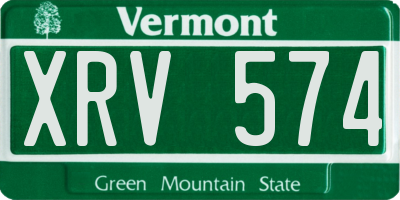 VT license plate XRV574