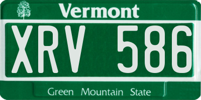 VT license plate XRV586