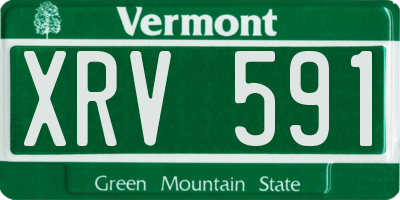 VT license plate XRV591