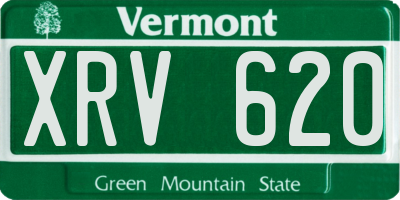 VT license plate XRV620