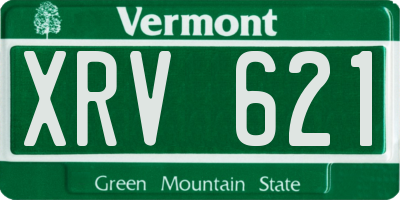 VT license plate XRV621