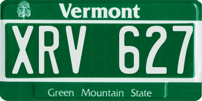 VT license plate XRV627