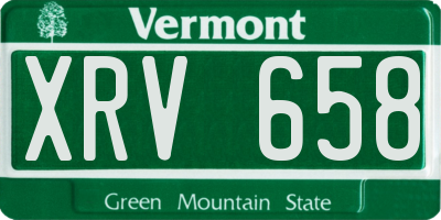 VT license plate XRV658