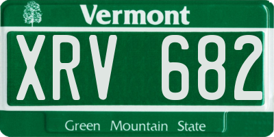 VT license plate XRV682