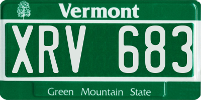 VT license plate XRV683