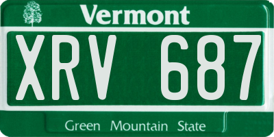 VT license plate XRV687