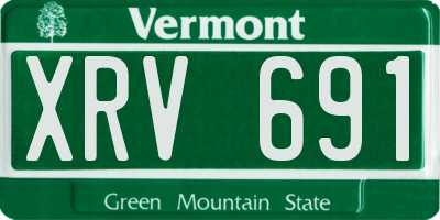 VT license plate XRV691