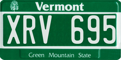 VT license plate XRV695