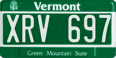 VT license plate XRV697