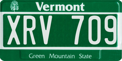 VT license plate XRV709