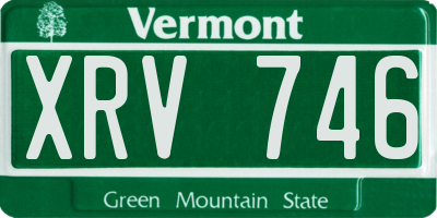 VT license plate XRV746