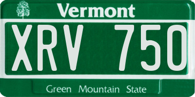 VT license plate XRV750