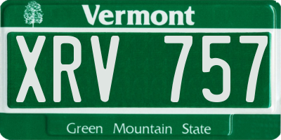 VT license plate XRV757