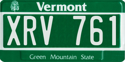 VT license plate XRV761