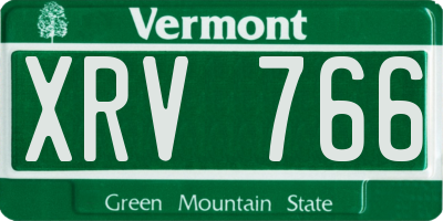 VT license plate XRV766