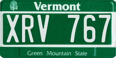 VT license plate XRV767