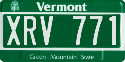 VT license plate XRV771