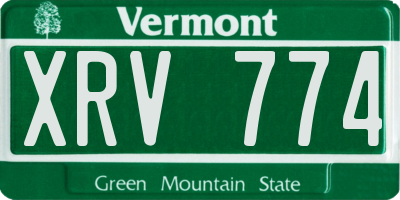 VT license plate XRV774
