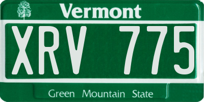 VT license plate XRV775