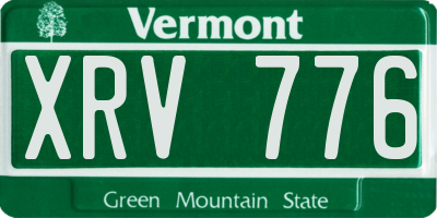 VT license plate XRV776