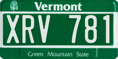 VT license plate XRV781