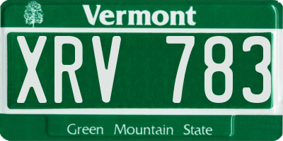 VT license plate XRV783