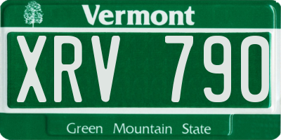 VT license plate XRV790