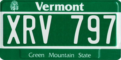 VT license plate XRV797