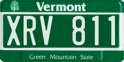 VT license plate XRV811