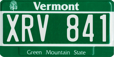 VT license plate XRV841