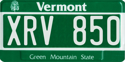 VT license plate XRV850