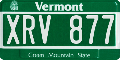VT license plate XRV877