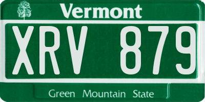 VT license plate XRV879