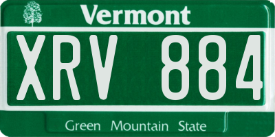 VT license plate XRV884