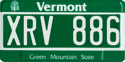 VT license plate XRV886