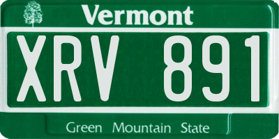 VT license plate XRV891