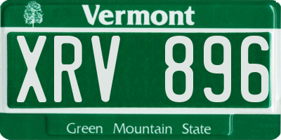 VT license plate XRV896