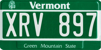 VT license plate XRV897