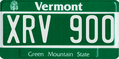 VT license plate XRV900