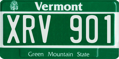 VT license plate XRV901
