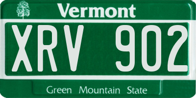 VT license plate XRV902