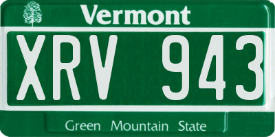 VT license plate XRV943