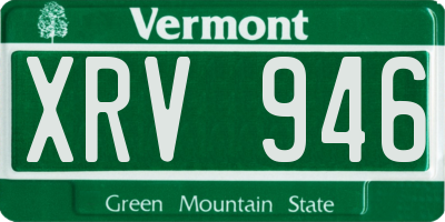 VT license plate XRV946