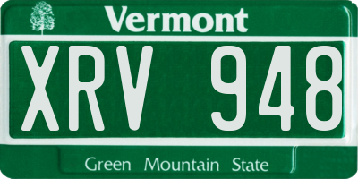VT license plate XRV948