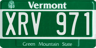 VT license plate XRV971