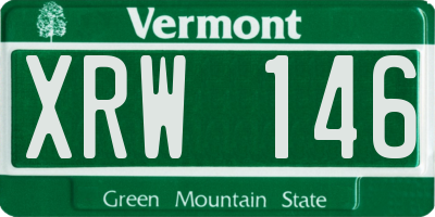 VT license plate XRW146