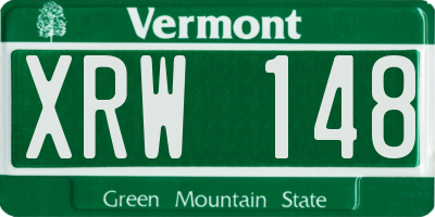 VT license plate XRW148