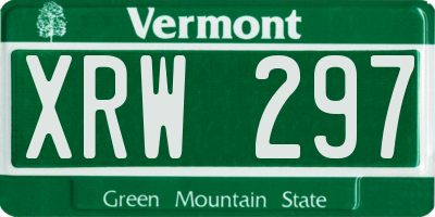 VT license plate XRW297