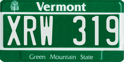 VT license plate XRW319