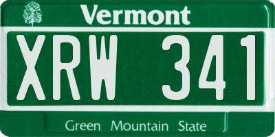 VT license plate XRW341